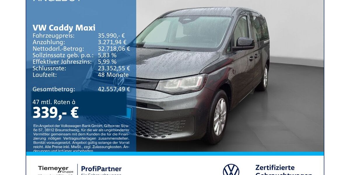 VW Caddy 1.696 km 34.420 &euro; Recklinghausen 45663